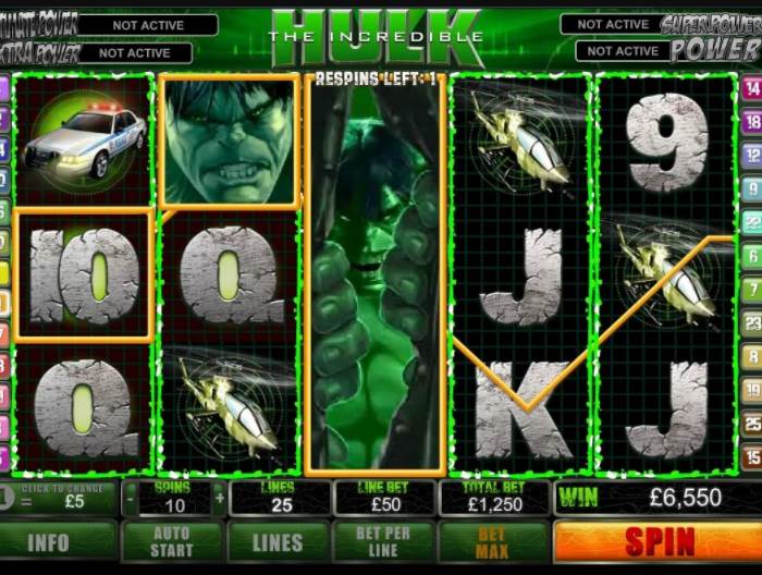 Играть в автомат The Incredible Hulk